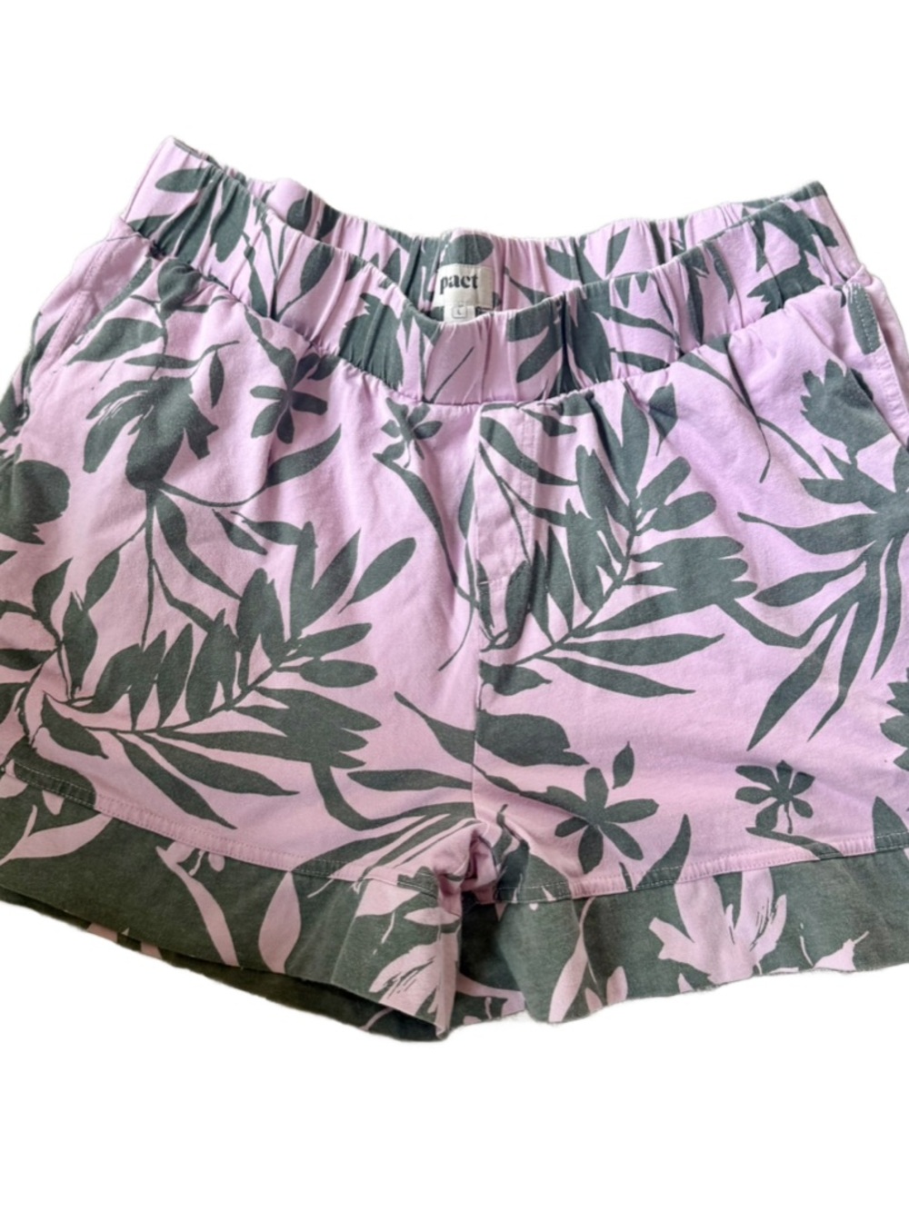 Pact Lavender Pajama Shorts with Tropical Print